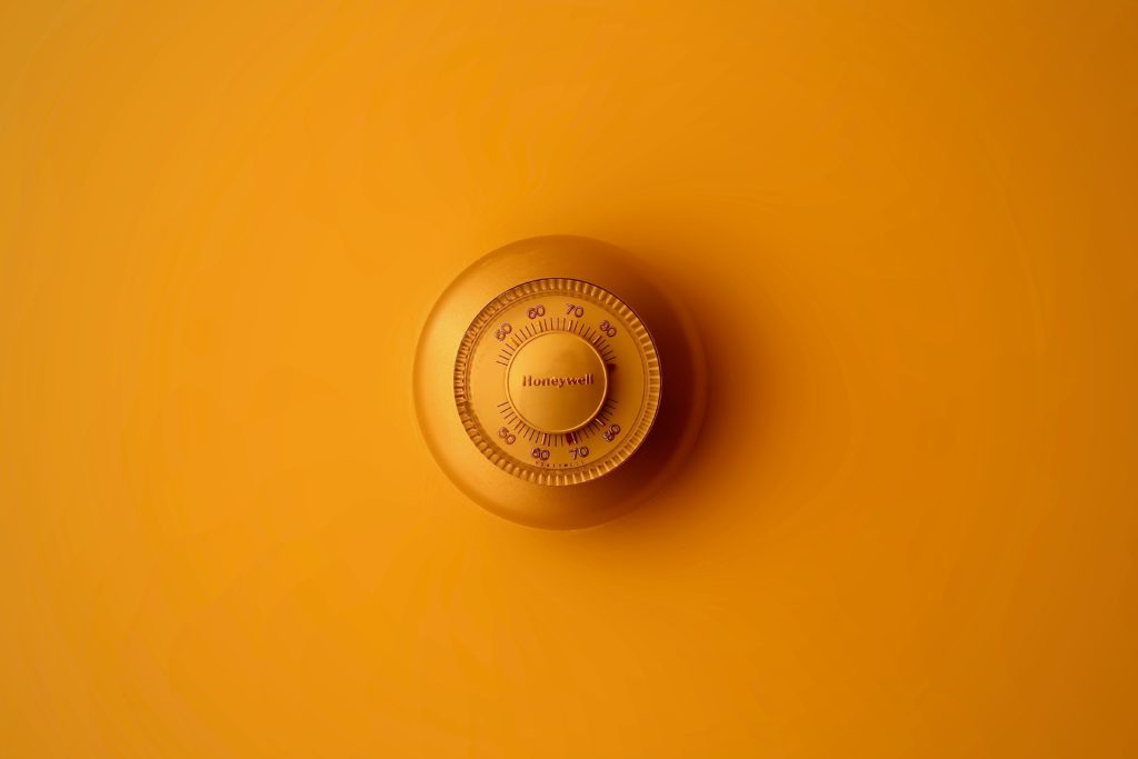 Image of a wall thermostat.